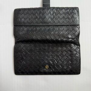 Bottega Veneta Intrecciato Botanical Embossed Leather Rare Continental Wallet